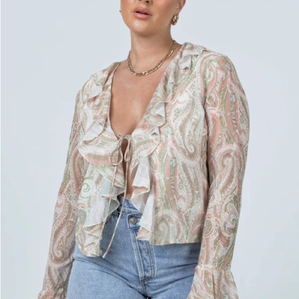 Princess Polly Pastel Paisley Blouse